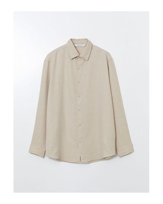 LC Waikiki Lcw Vision Regular Fit Langarm-Hemd Für Herren in Natural für Herren