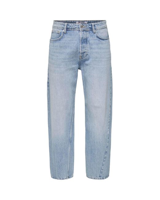 Only & Sons Locker Geschnitten Onsfade Mittlere Taille Locker Geschnitten Jeans Für Herren in Blue für Herren