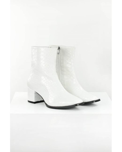 Mio Gusto Blue Macy Stiefel Mit Krokodilmuster