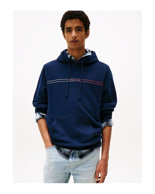 Tommy Hilfiger Tjm Reg Entry Grafik Hoodie Ext Für Herren in Blue für Herren