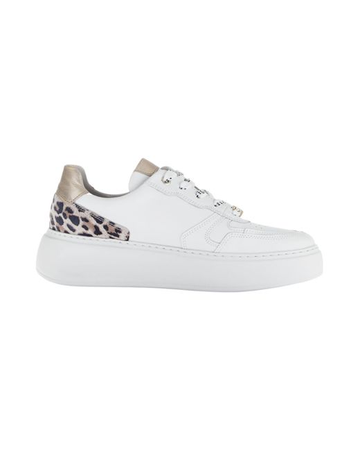 Gabor White Low Sneaker Low Top G-Weite 66.485 52 Weiss/Puder Leder Für Damen