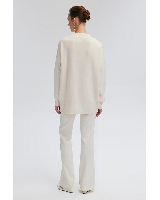 Touché Privé White Strickpullover Mit Gekreuztem Kragen Für Damen