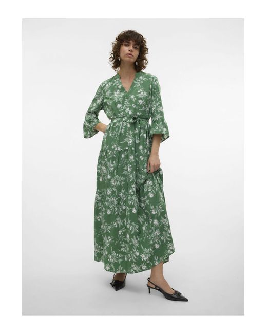 Vero Moda Green Kleid vmzera langes kleid