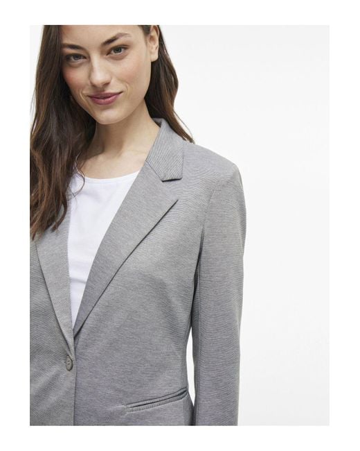 Vila Gray Blazer Langer Jersey Für Damen