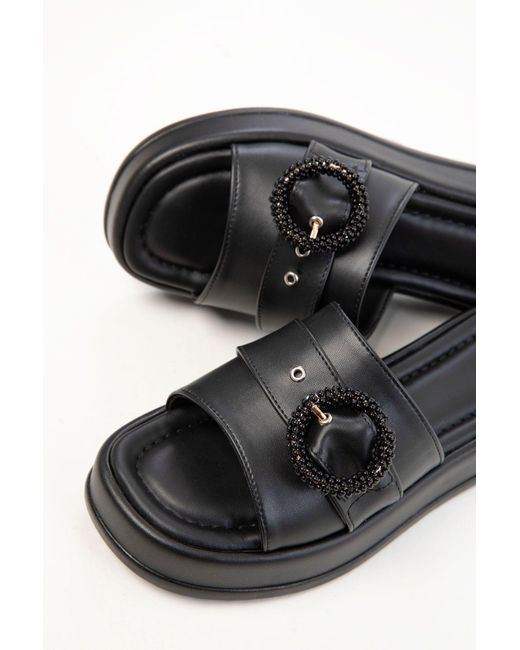 Soho Black Schwarze Hausschuhe Für Damen
