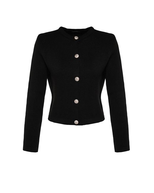 Trendyol Black Strick-Cardigan – Jacken-Look, Basic-Modell Für Damen