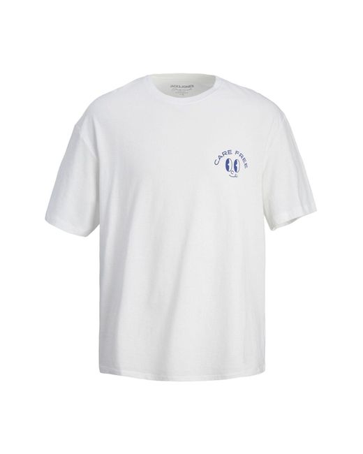Jack & Jones T-shirt mit bedrucktem rundhals-t-shirt in White für Herren