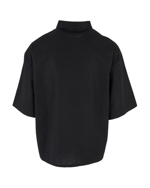 Urban Classics Boxy-baumwoll-leinen-hemd in Black für Herren