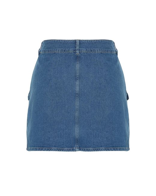 Trendyol Blue Heller mini-jeansrock mit taschen