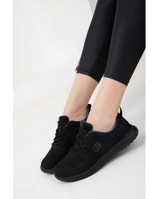 Soho Black Schwarzer Sneaker Für Damen