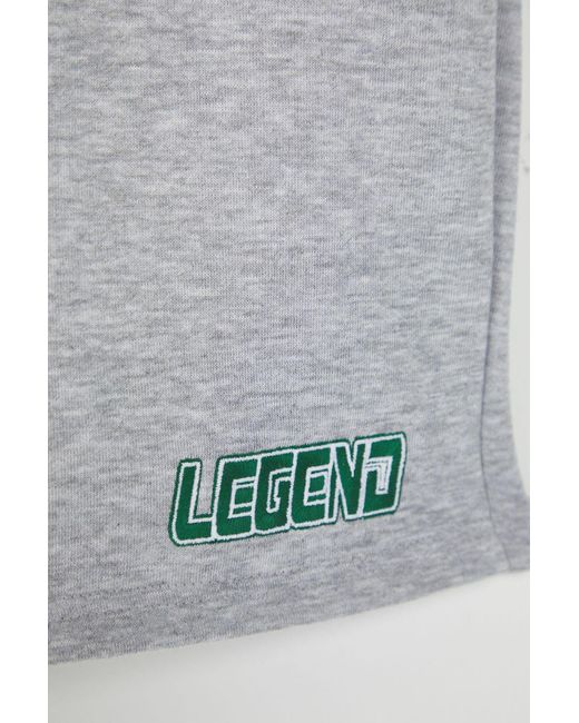 Trendyol Graue Oversize-Shorts Mit Legend-Stickerei – Für Herren in Gray für Herren