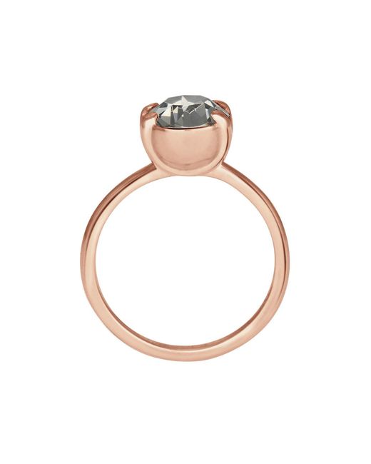 Elli Jewelry Gray Ring Solitär Elegant Mit Kristallen Dunkelrot