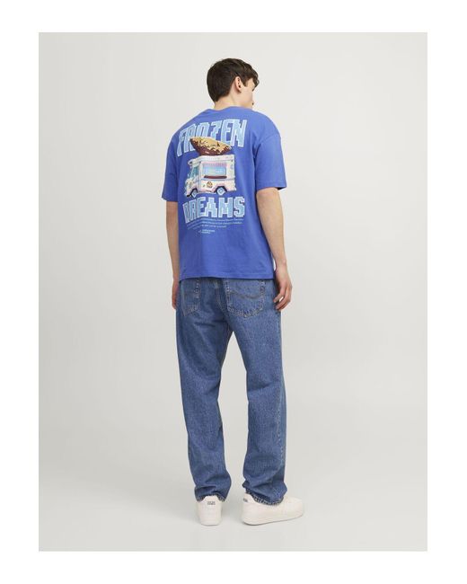 Jack & Jones T-shirt mit bedrucktem rundhals-t-shirt in Blue für Herren