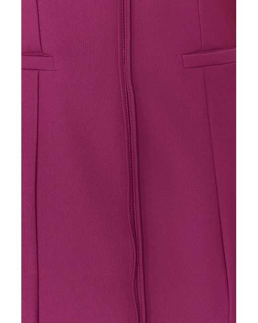 Trendyol Pink A-linien-minikleid mit rundhalsausschnitt und webmuster