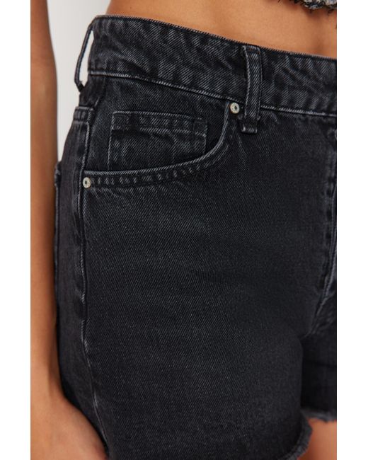 Trendyol Blue E jeansshorts mit zerrissenem detail