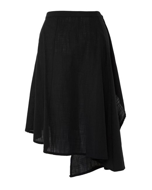 Trendyol Black Schwarzer Midi-Strandrock Aus Gewebter, Ausgestellter Baumwolle Für Damen