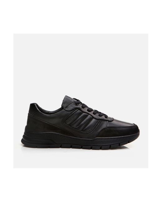 Hotiç Schwarze Sneakers Aus Echtem Leder Für Herren in Black für Herren
