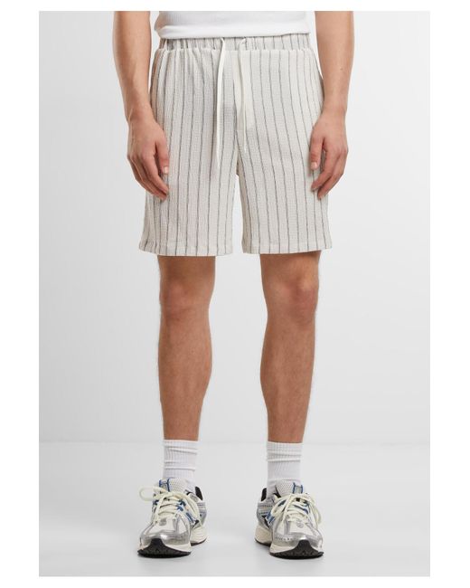 Urban Classics Striped Crinkle Resort Shorts Für Herren in White für Herren