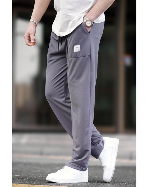 Madmext Geräucherte basic jogginghose in Gray für Herren