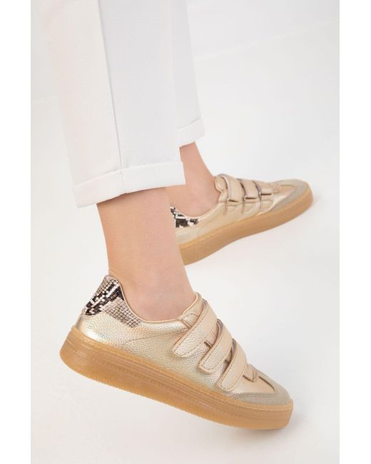 Soho Natural Goldfarbener Sneaker Für Damen