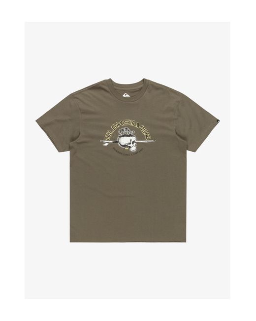 Quiksilver Kurzarm-T-Shirt – Algodón-Jersey-Stoff, 160 G/M2 Für Herren in Green für Herren