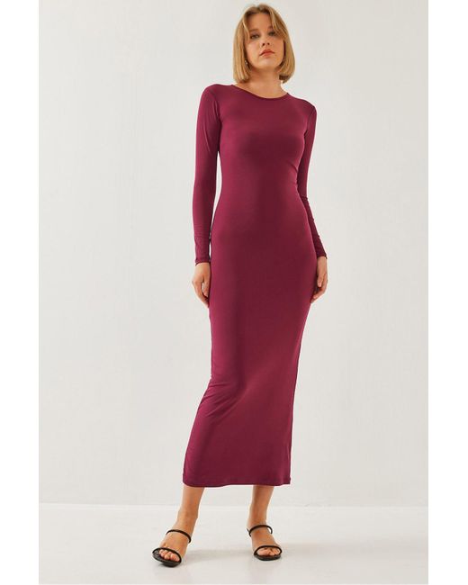 Bianco Lucci Red Langes Kleid 376 Für Damen