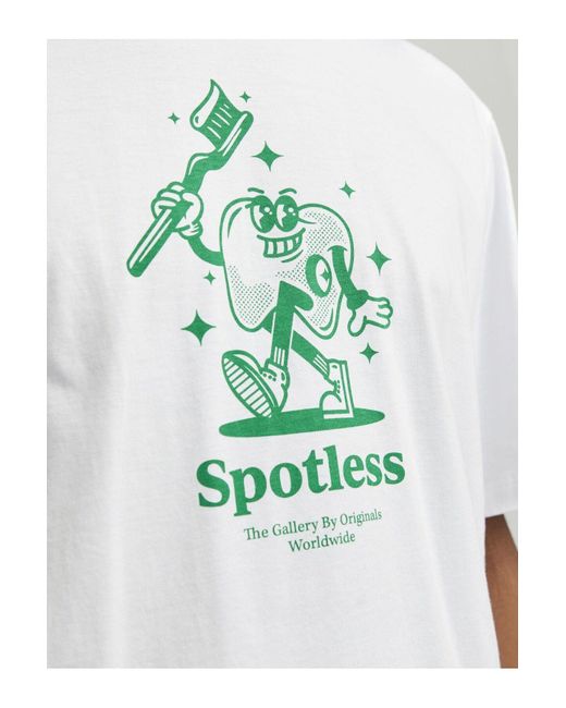 Jack & Jones T-Shirt Gedruckt Rundhalsausschnitt T-Shirt Für Herren in White für Herren