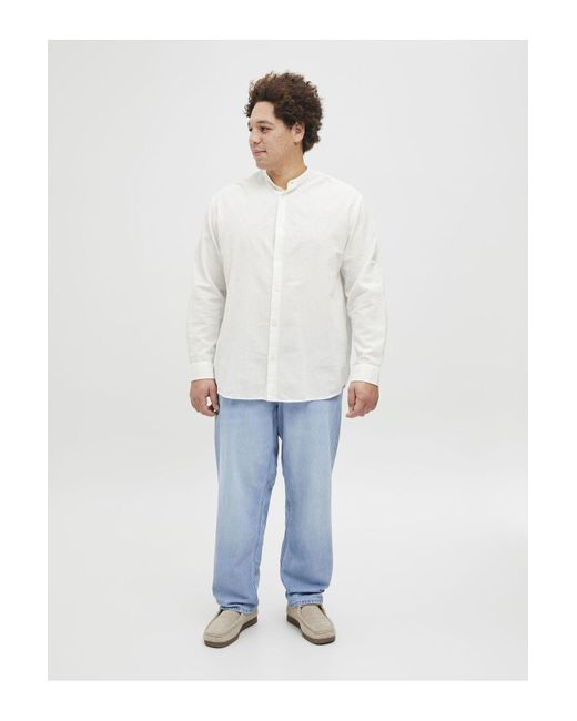 Jack & Jones Hemd Plus Size Regular Fit Hemd Für Herren in White für Herren