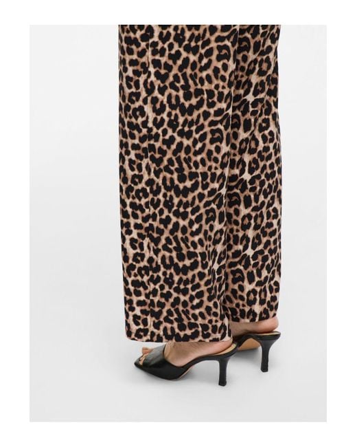 Vila Brown Hose Viliopana Leoprint Für Damen