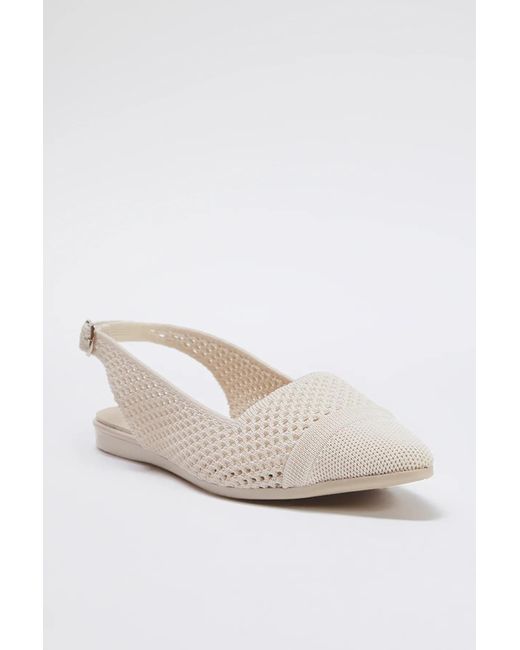 Trendyol Gray Beigefarbene Ballerinas Mit Offenem Rücken Und Spitzer Zehenpartie Für Damen