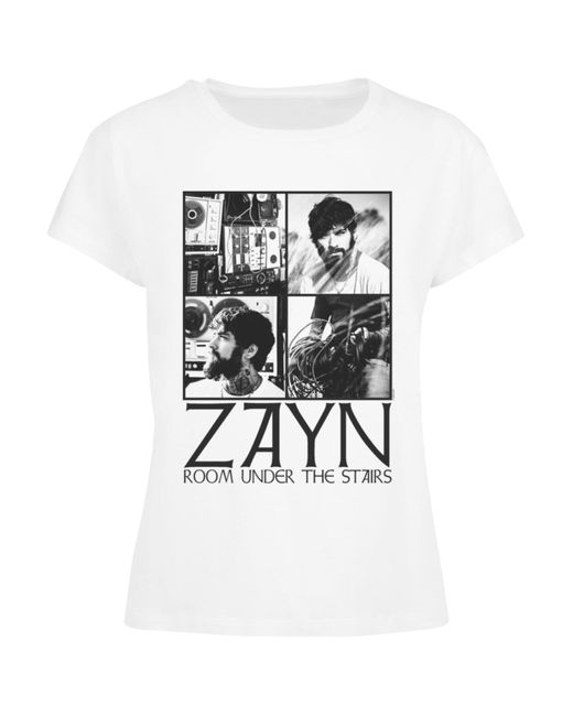 Merchcode White Ladies Zayn – Quad Collage Box Tee Für Damen