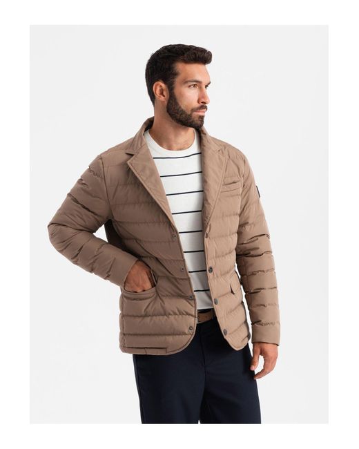 Ombre Steppjacke Mit Jackenschnitt V5 Om-Jalp-0188 Xl Für Herren in Natural für Herren