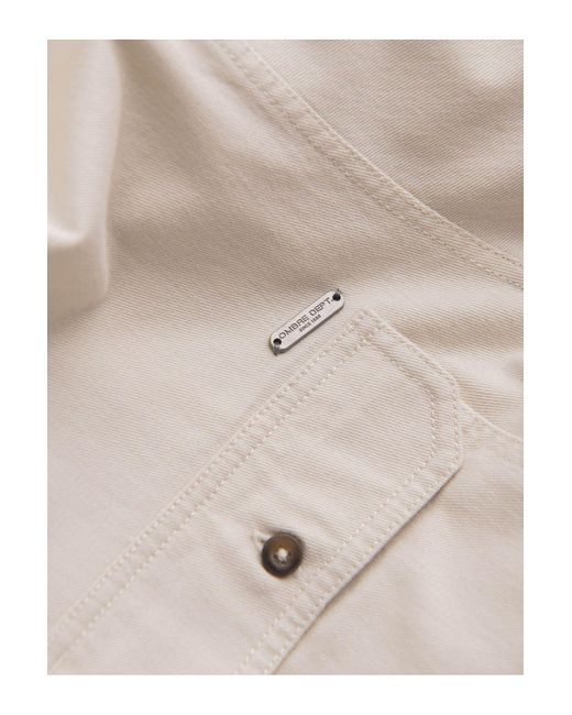 Ombre Regular Fit Baumwollhemd Mit Geknöpften Taschen Creme V1 S Für Herren in Natural für Herren