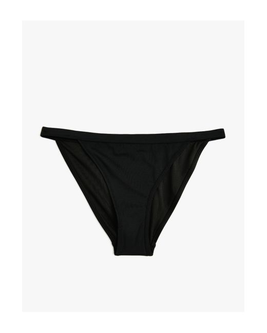 Koton Black Bikinihose mit normaler taille, basic