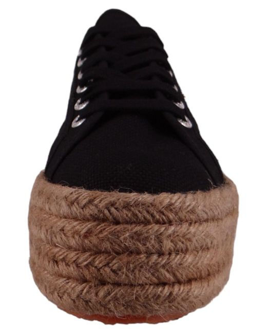 Superga Brown Low sneaker 2790 rope low top s51186w 999 black baumwolle