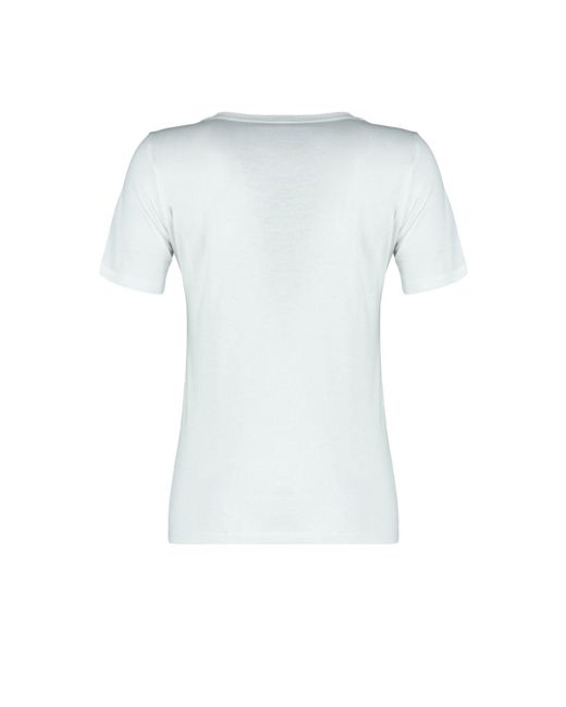 Trendyol White Weißes Gestricktes T-Shirt Aus 100 Baumwolle Mit V-Ausschnitt – Für Damen