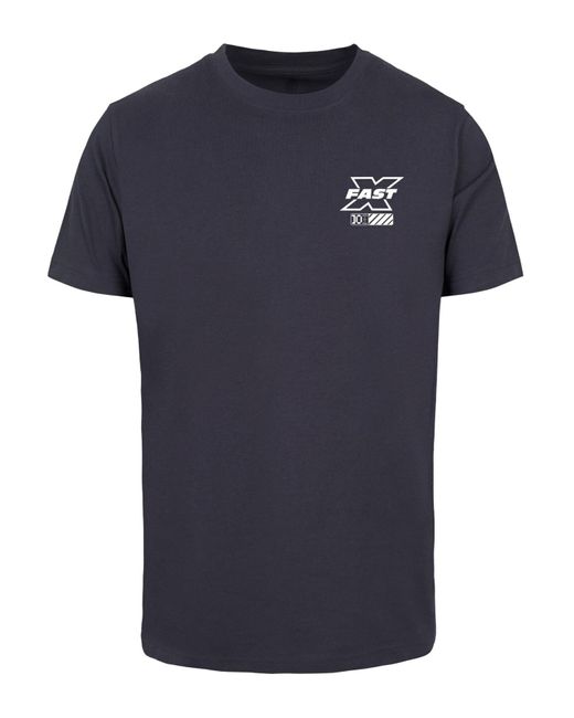 Merchcode Fast x t-shirt mit rundhalsausschnitt in Blue für Herren