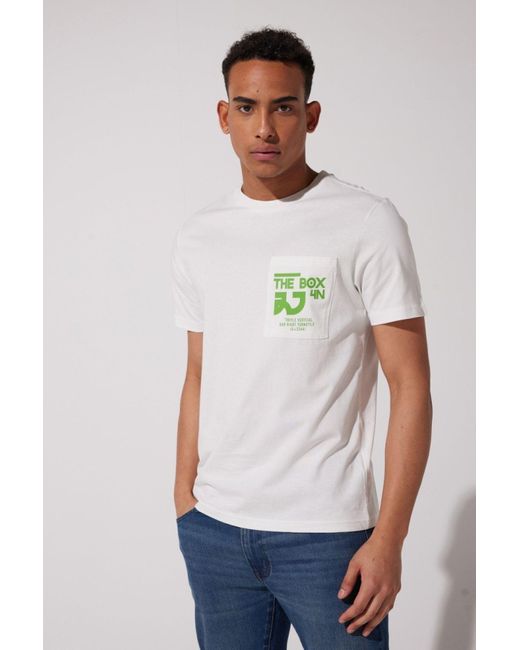 Lee Jeans Weißes T-Shirt Mit Rundhalsausschnitt, 100 Baumwolle, Normale Passform Für Herren in White für Herren