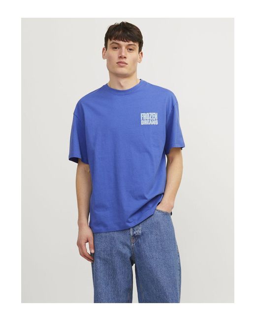 Jack & Jones T-shirt mit bedrucktem rundhals-t-shirt in Blue für Herren