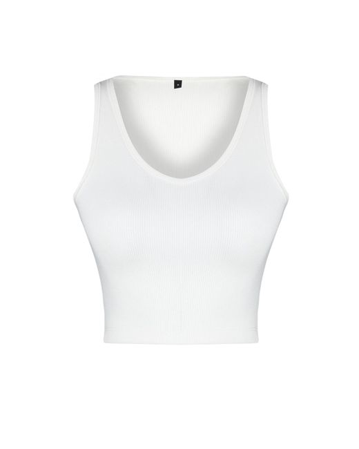 Trendyol Black Weiß- 2er-pack taillierte/taillierte crop-tops aus flexiblem strick für sportler