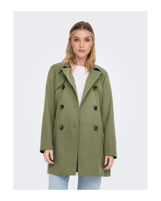 ONLY Green Trenchcoat basic