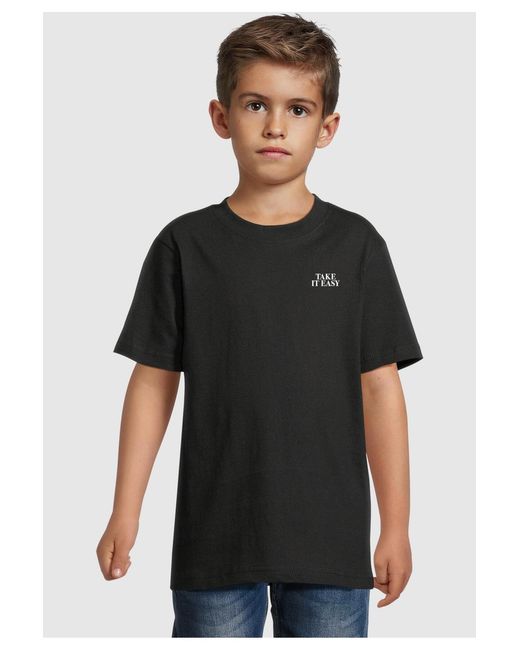 Mister Tee Kinder Take It Easy Palm Paradise T-Shirt Für Herren in Black für Herren