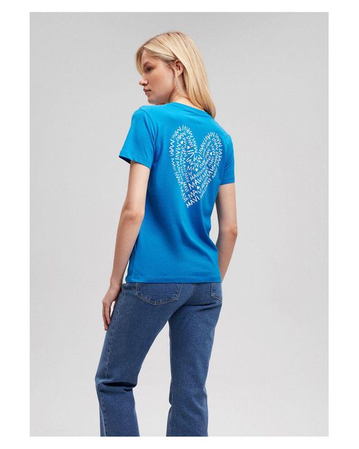 Mavi Blue Bedrucktes t-shirt im slim fit -1612244-70910