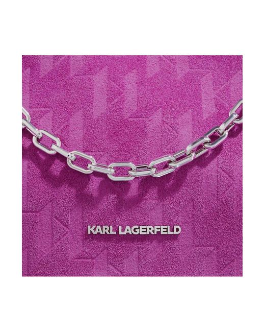 Karl Lagerfeld Purple K/seven element sp shb suede bouganville
