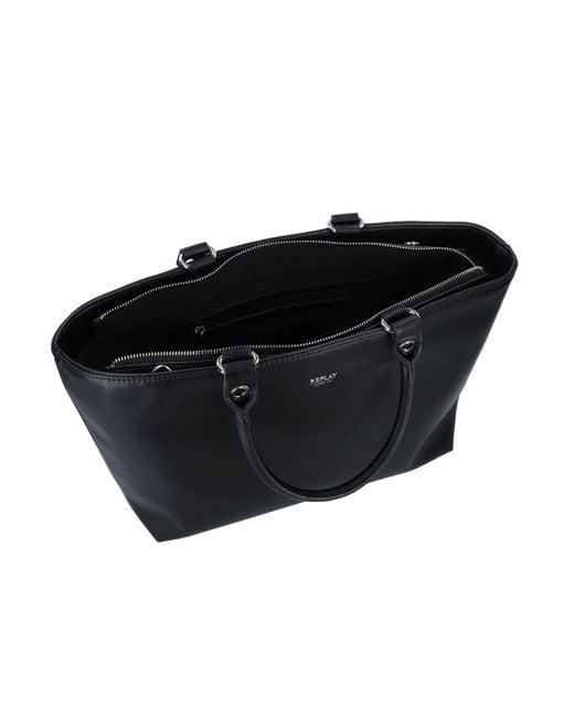 Replay Black Shopper Tasche 45 Cm Für Damen