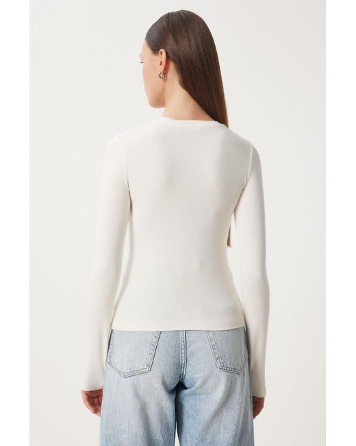 Happiness İstanbul Blue Anthrazit 2Er-Pack, Basic-Strickbluse Mit Rundhalsausschnitt Und Zehenkappe, Für Damen