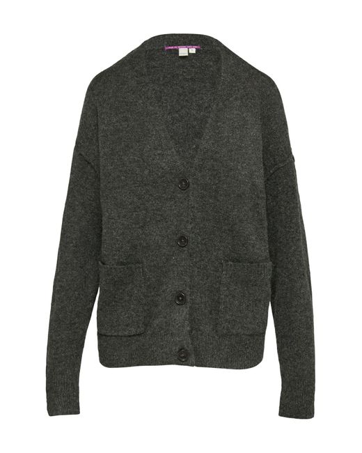 Qs By S.oliver Gray Strickjacke Mit Knöpfen Für Damen