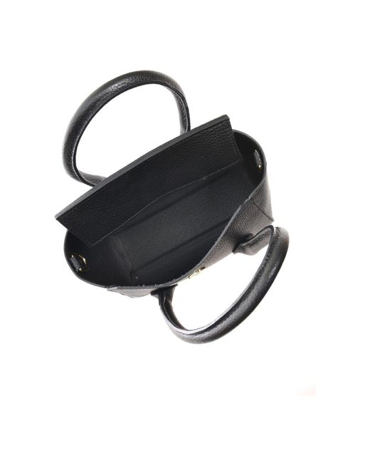 Carla Ferreri Black Umhängetasche 100 Rindsleder Magnetischer Verschluss Vorne Maße: 13X18X7Cm Griff: 27 Cm Einstellbar Für Damen