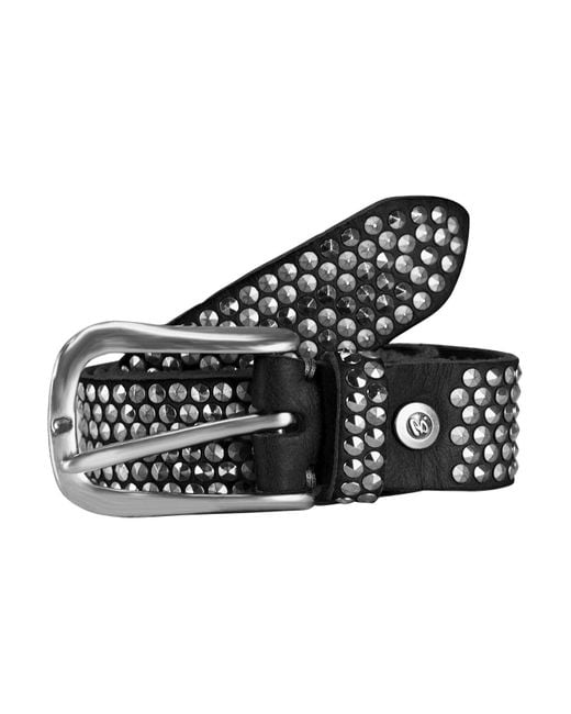 B. Belt Nietengürtel Leder Für Herren in Black für Herren