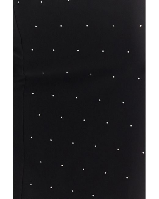 Trendyol Black Schwarzes, Glänzendes, Mit Strasssteinen Besetztes, Detailliertes, Gewebtes, Langes, Stilvolles Abendkleid Für Damen